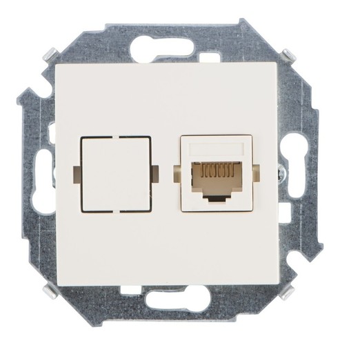 Розетка 1xRJ45 Cat.5 (Systimax) SIMON 15, слоновая кость