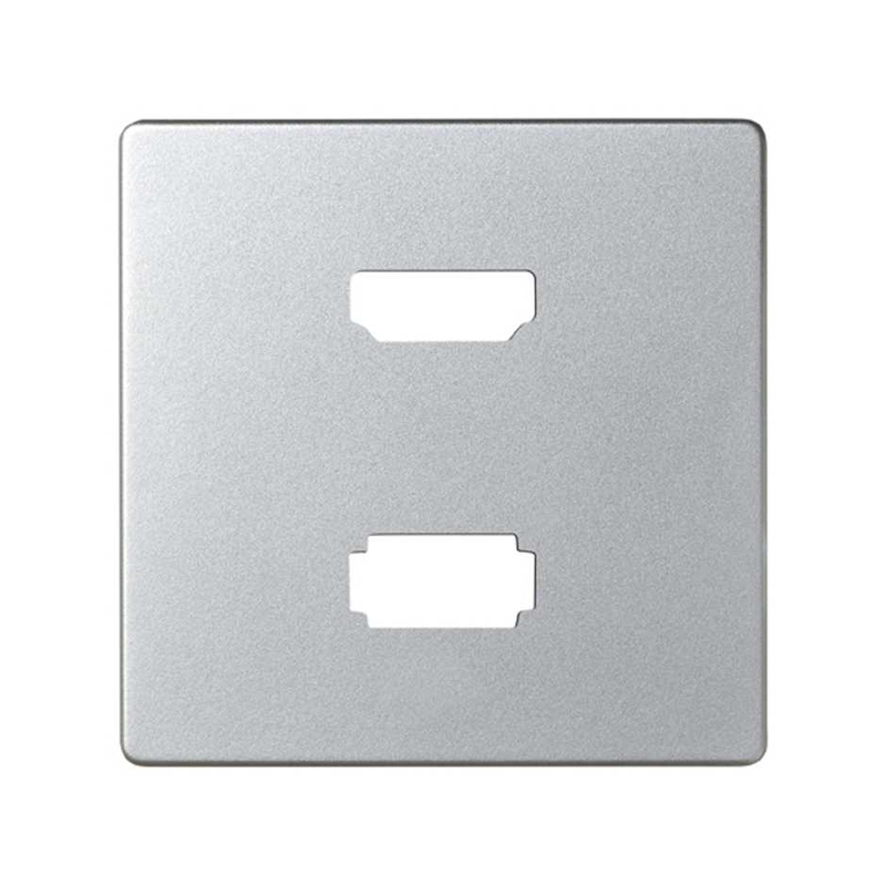 Накладка для розетки HDMI + USB передачи данных, Simon 82, алюминий