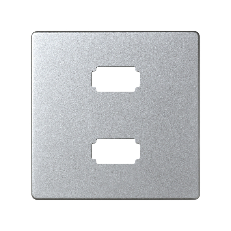 Накладка на 2 разъема USB 2.0 тип А, Simon 82 Detail, холодный алюминий