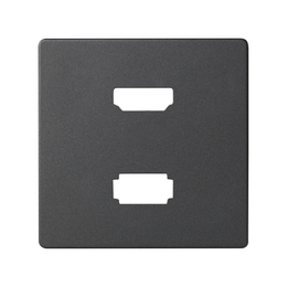 Накладка для розетки HDMI + USB передачи данных, Simon 82, графит