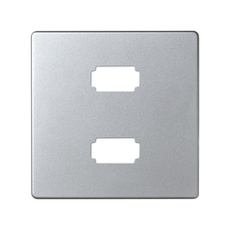 Накладка на 2 разъема USB 2.0 тип А, Simon 82 Detail, холодный алюминий